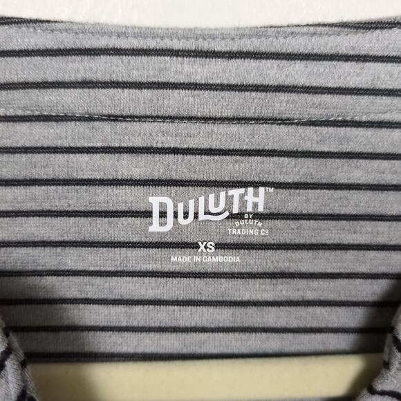 DULUTH TRADING CO Grey Black Stripe Ponte Pro Tunic Long Sleeve Women's XS - Picture 4 of 6